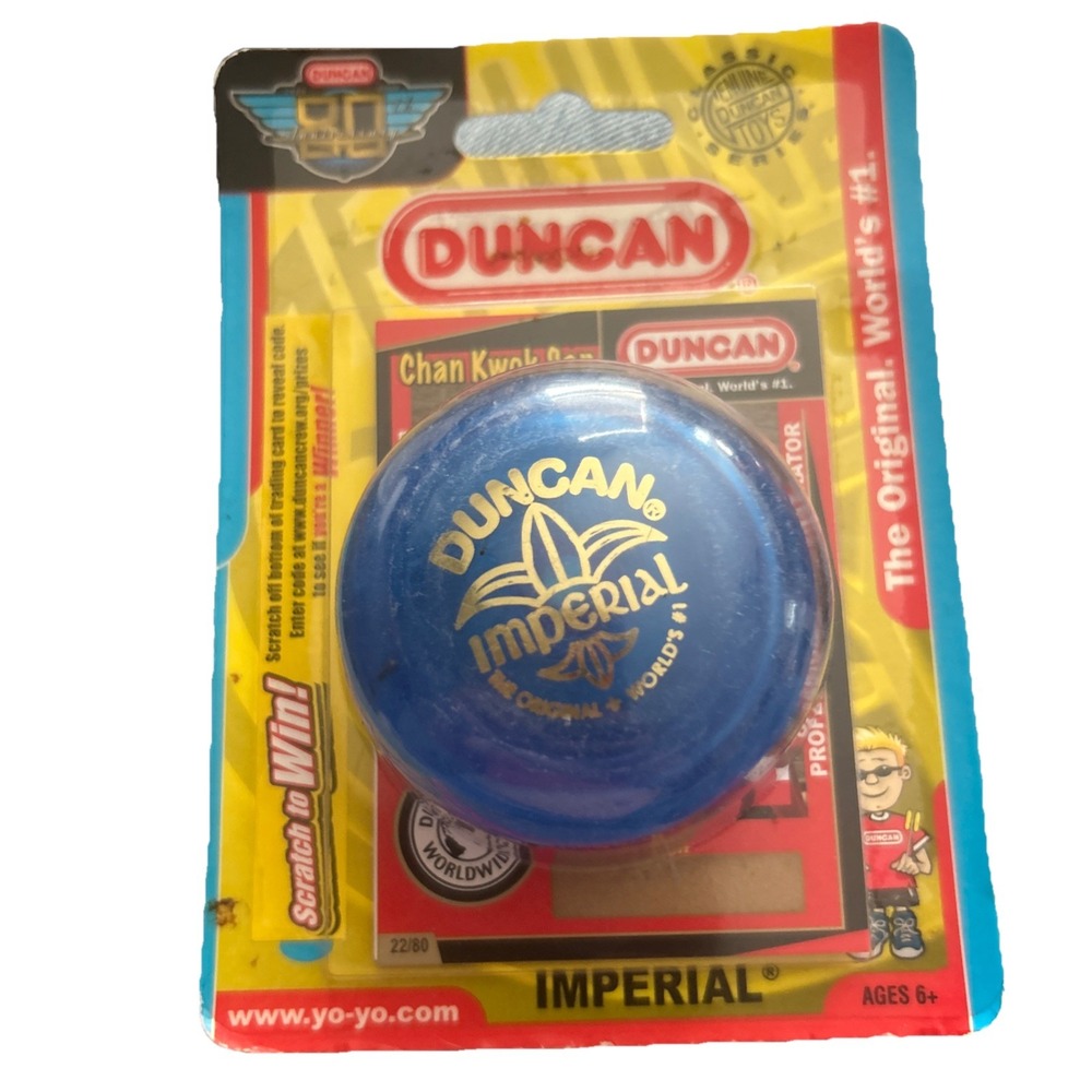 Duncan Imperial Yo Yo  Genuine Original See Thru Transparent Blue 3124IM
